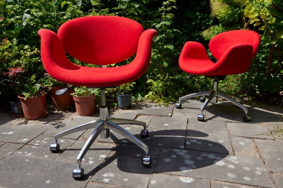Image 1 of 4x Little Tulip Artifort – bureau/vergader draaistoelen