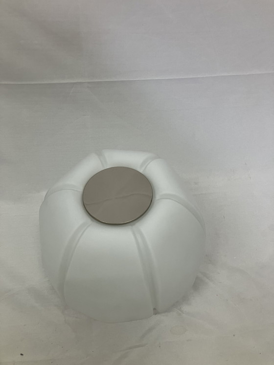 Image 1 of Vintage opaline lotus plafond of Wandlamp Glashütte Limburg