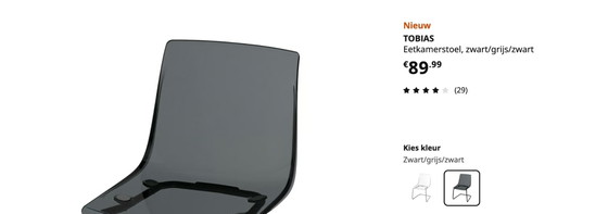 5 X Tobias Esszimmerstühle - IKEA Design – Plastic, Chrome (photo 5 of 5)