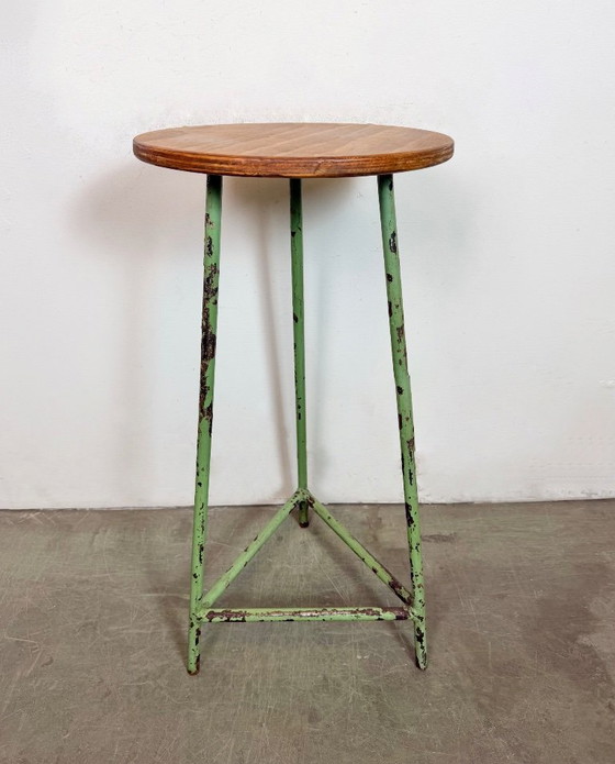 Image 1 of Tabouret d'atelier industriel vert, années 1960