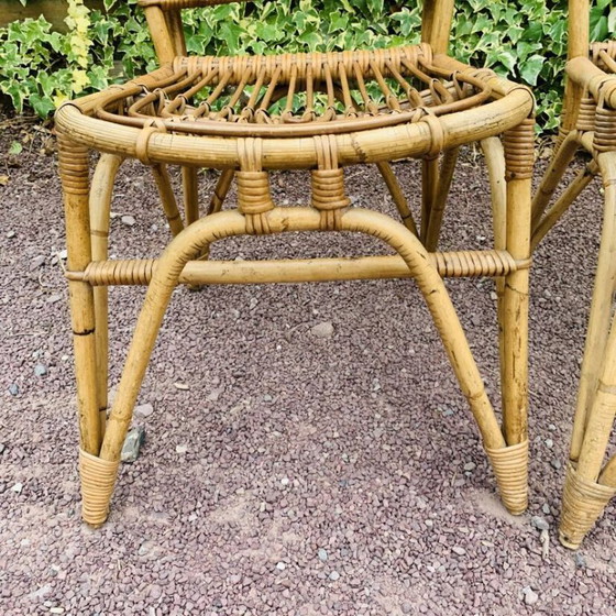 Image 1 of Paar rotan stoelen van Van Rohe