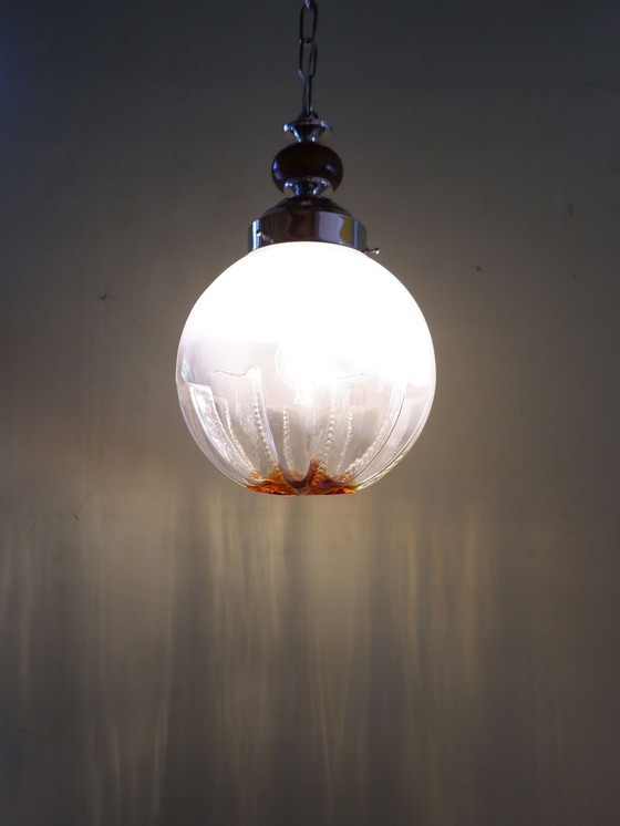 Image 1 of Lámpara colgante de cristal de Murano para Mazzega