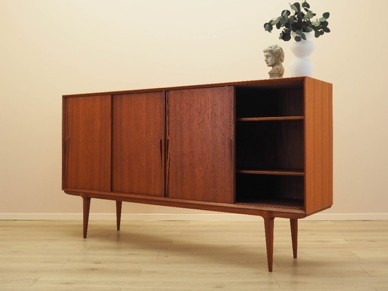 Image 1 of Teak-Highboard, dänisches Design, 1970er Jahre, Hersteller: Omann Jun