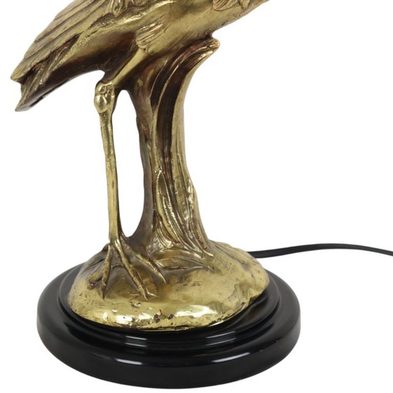 Vintage Gouden Ooievaar Lamp Hollywood Regency 40cm – Tafellampen, Plastic, Brass (photo 9 of 11)