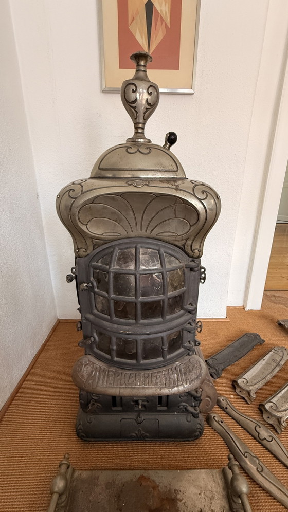 Rare UNIO Continuous Burning Stove No. 12 – American Heating – ca. 1920s – Decorative Objects, Cast Iron (photo 2 of 15)