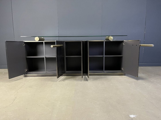 Image 1 of Crédence vintage en laiton de Belgochrom, années 1980