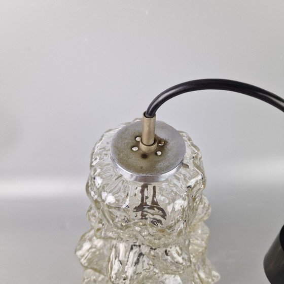 Image 1 of Vintage Peill & Putzler "Alaska" Pendant Lamp - Sculptural Glass - 1970s - 35 cm high.