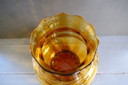 Art Deco Doyen large glass vase amber