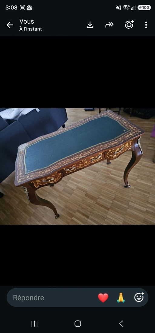 Baroque style Desk, 3 drawers