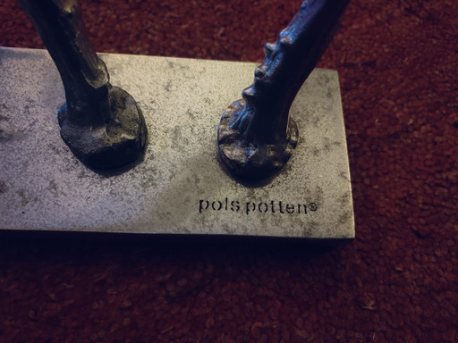 Aluminum coat rack with 6 antlers from Pols Potten