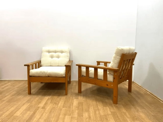 Image 1 of Coppia di poltrone in pino, anni '80, Svezia