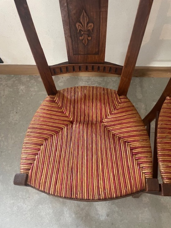 Een paar strostoelen – Eetkamerstoelen, Wood (photo 4 of 6)