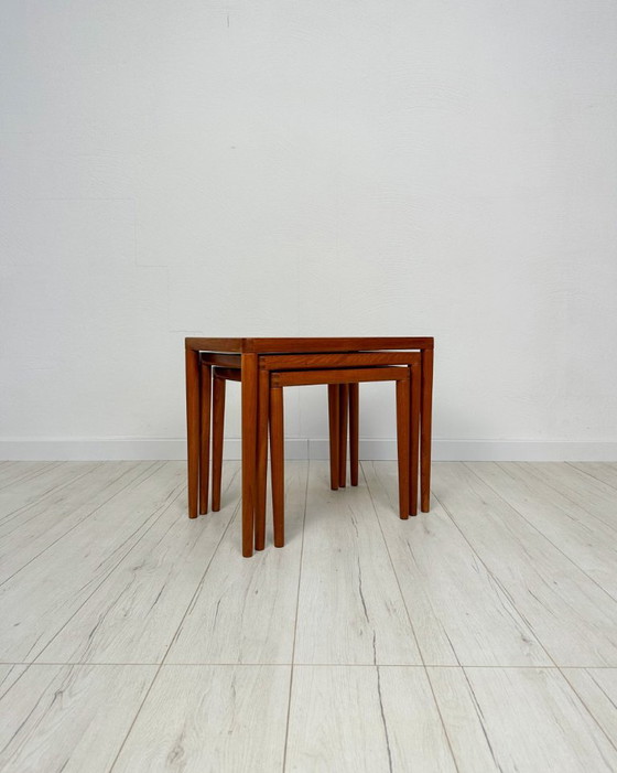 1960s Set of 3 Danish Teak Nesting Tables by H.W. Klein for Bramin – Side tables, Wood (photo 2 of 8)
