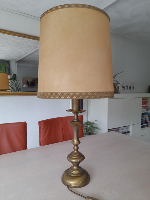 classic floor lamp with copper base