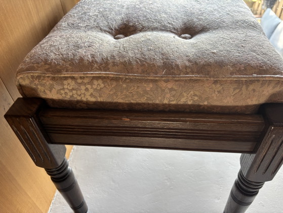 Vintage Farstrup Deens Design Voetenbankje/poef – Wood, Textile (photo 8 of 8)
