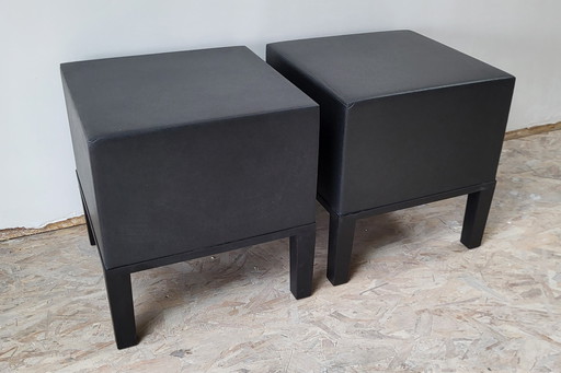 2x Primary Poufs Quinze & Milan Designers