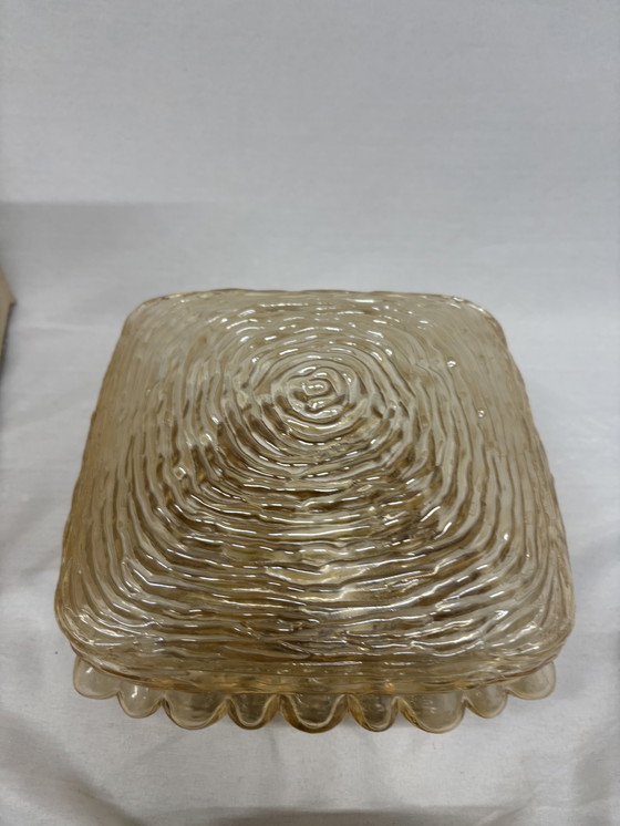 Image 1 of Lot de 2 lampes de plafond ou appliques murales vintage, Glashütte, Limbourg