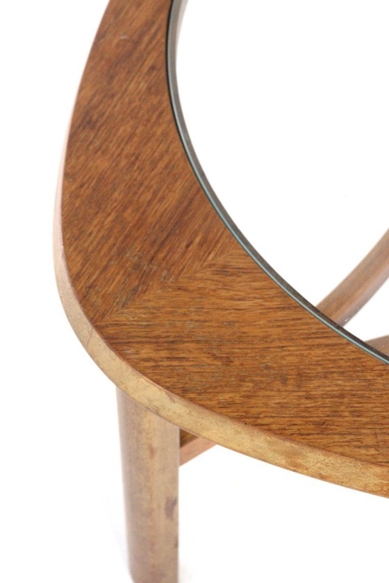 Image 1 of Table basse Nathan avec verre vintage 'Bicester'