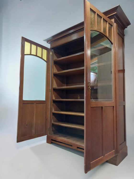 Librería antigua Art Nouveau Pander en Zo. – Wood, Glass (photo 6 of 8)