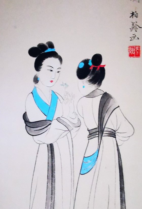 Image 1 of Chang Dai Chien, Schilderij op Zijde/papier-rol