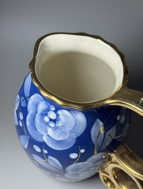 Image 1 of Brocca Art Déco Boch Frères La Louvière di Raymond Chevalier, Belgio, anni '30