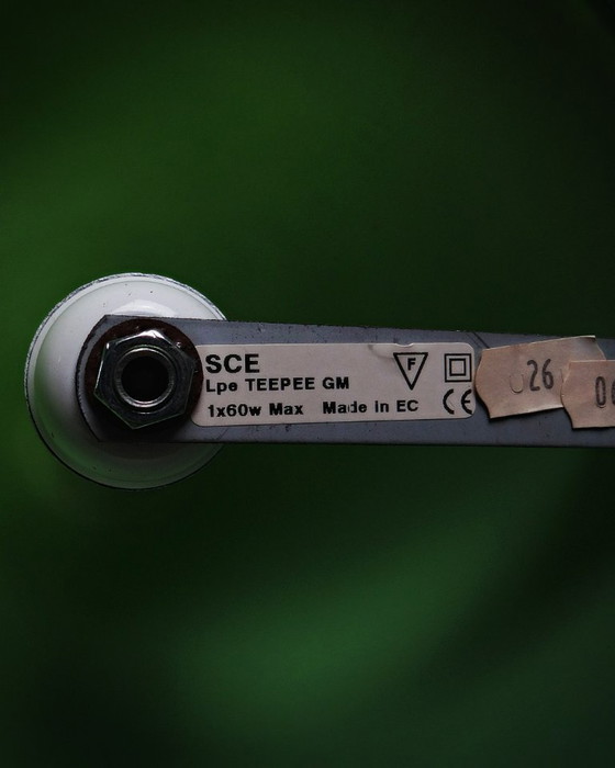 Image 1 of Teepee XL lamp in green opaline glass, Vintage 90s design