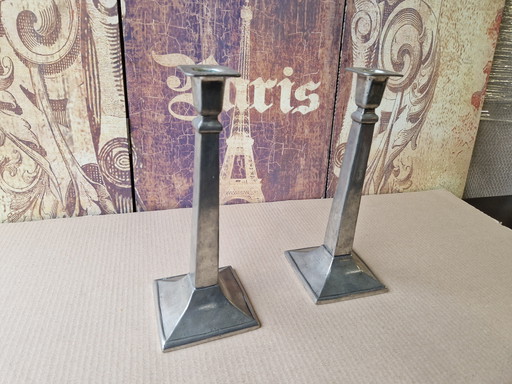 Wunderschönes Kerzenständer-Set aus Aluminium