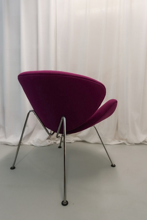 Orangenscheibe F473B Artifort Fuchsia – Sessel, Metal, Textile (photo 4 of 7)