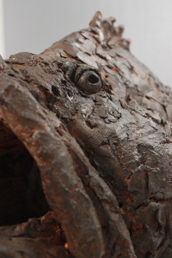 Image 1 of Philippe Conficconi (1962-2019) Large terracotta grouper animal sculpture