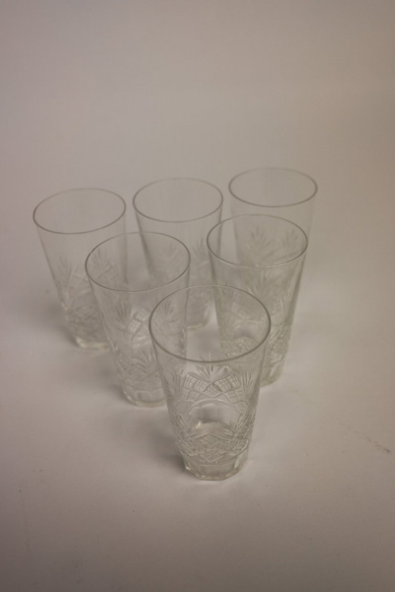 Image 1 of Verres en cristal vintage, lot de 10