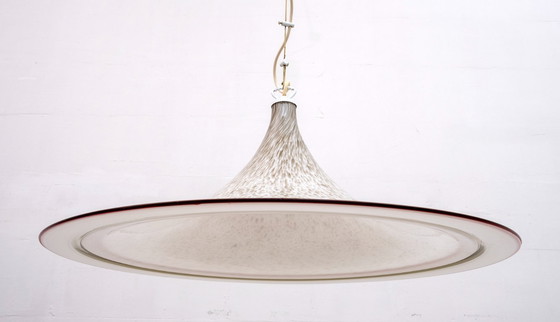 Image 1 of Lustre italien moderne du Mid Century Hat en verre de Murano, 1970