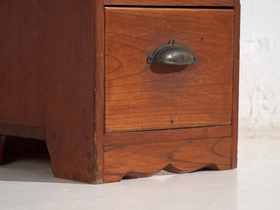 Small antique Japanese file cabinet - Showa Period (c. ) #89 – Filing cabinets, Metal (photo 26 of 40)