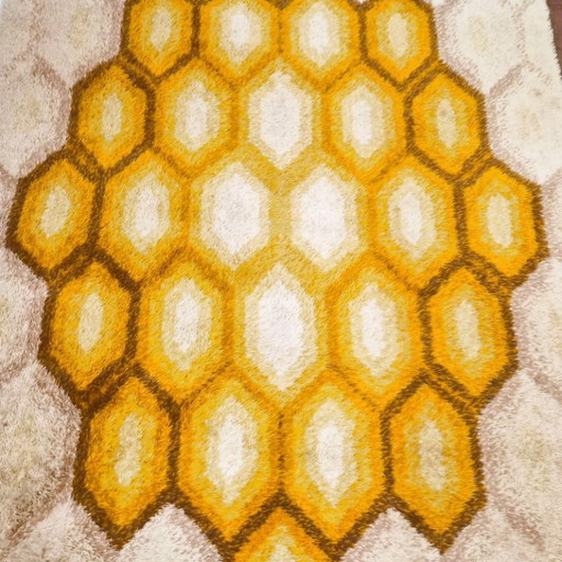 Vintage Desso Wabenmuster-Teppich aus den 1970er Jahren, 200 x 300 cm, Space Age Pop der 1970er Jahre