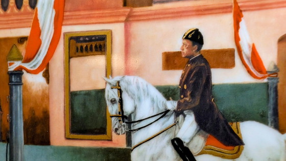 AK Kaiser Piatto in Porcellana Scuola di Equitazione Spagnola Vienna – Decorazioni murali, Porcelain (photo 7 of 14)