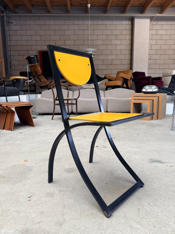 KFF Sinus chair, Karl Friedrich Förster (Bestand: 3) – Esszimmerstühle, Leder, Metall (photo 10 of 21)