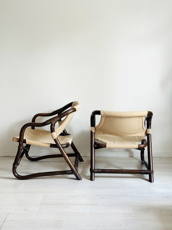 Image 1 of St Ikea Espri safari chairs plus table 1970s