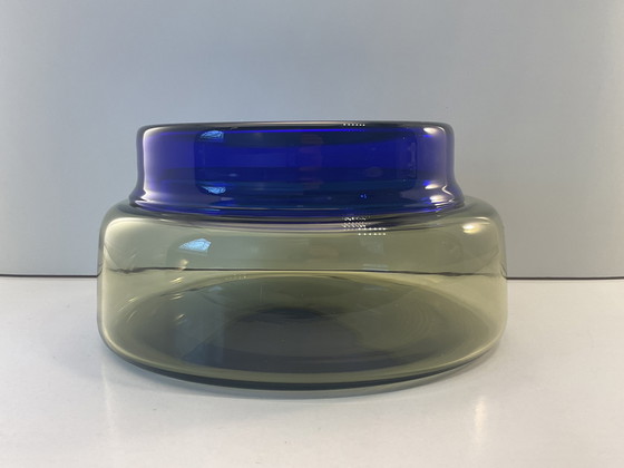 Image 1 of Pot de conservation Blåtopp par Willy Johansson pour Hadeland Glassverk