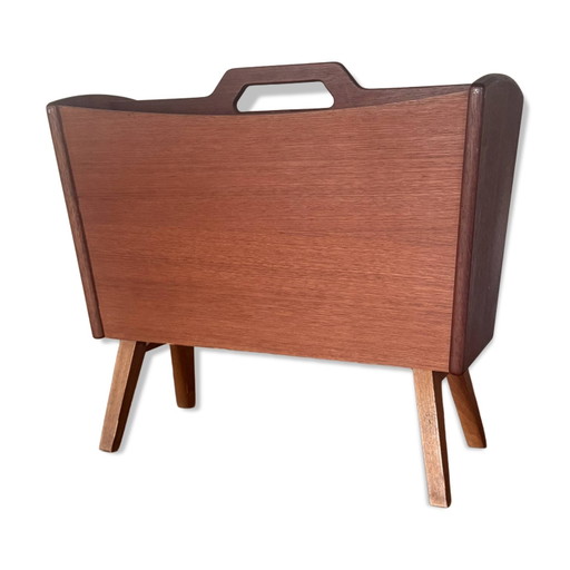 Portariviste vintage scandinavo in teak. – tijdschriftenrek, Scandinavian
