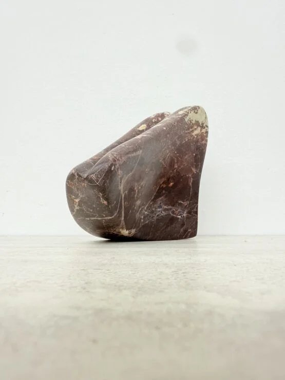 Vintage Mid Century red Marble Abstract Organic Modern Sculpture , 1980s (photo 12 of 12)