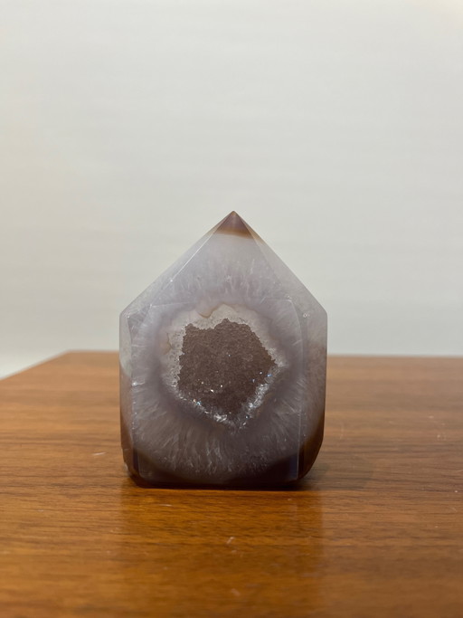 Brazilian Druzy Banded Agate Tower