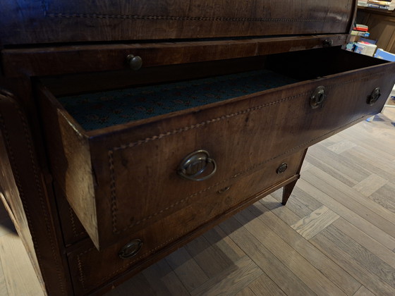 Image 1 of Secreter de madera con 3 cajones, 51x115x105