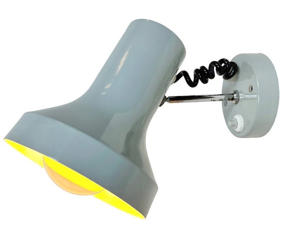 Image 1 of Vintage Grey Metal Wall Lamp by Josef Hurka for Napako, 1970s