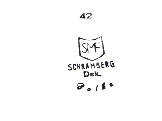 Image 1 of SMF Schramberg - Eva Zeisel - majolica - aardewerk - botervloot - fruitschaal - 