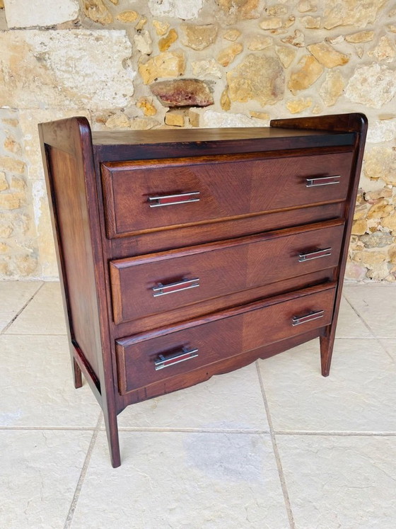 Commode vintage en noyer de style Art déco, années 1950 – Wood (photo 27 of 28)