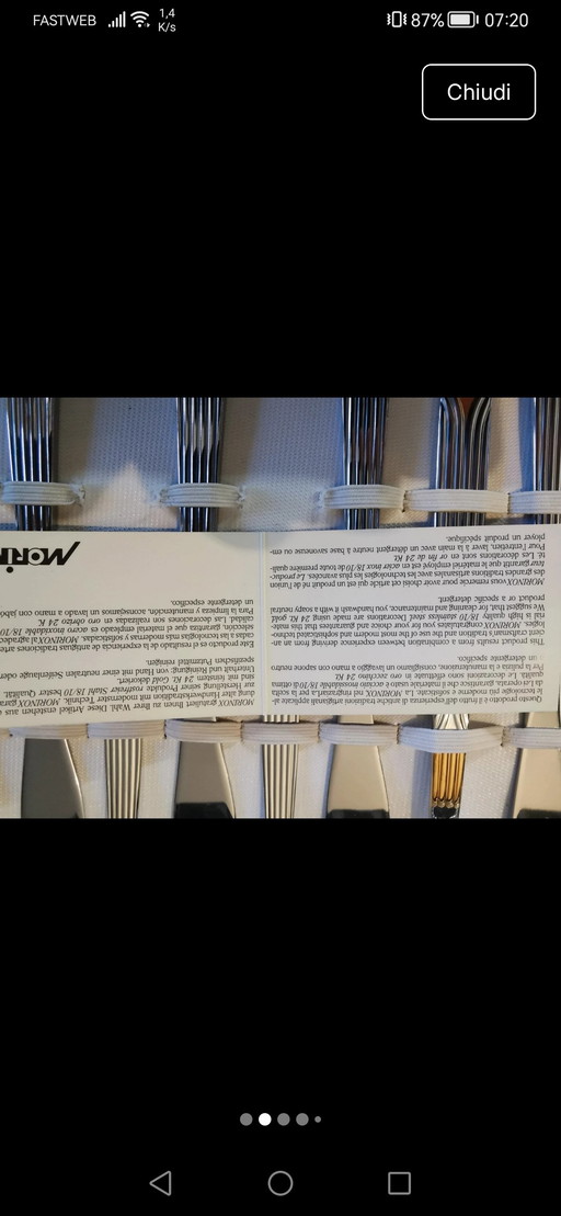 Servizio Posate MORINOX 51 Pezzi – Acciaio 18/10 e ORO ZECCHINO 24K – Vintage con Garanzia mai usato 