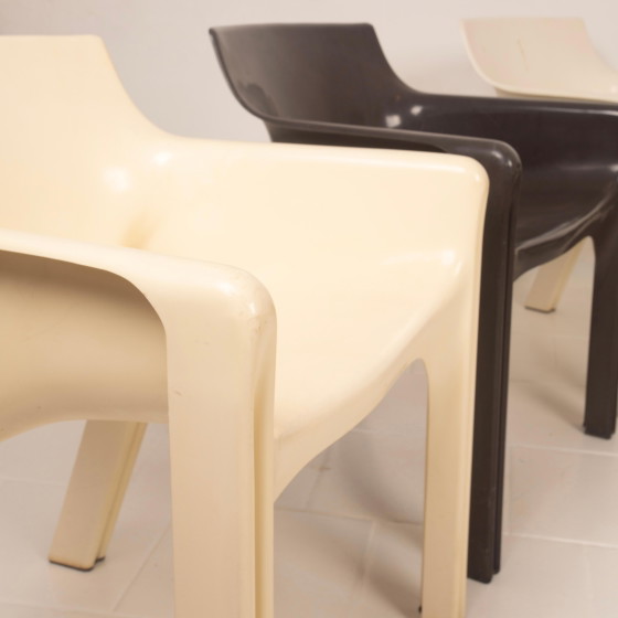 Set aus sechs Gaudì Armlehnstühlen von Vico Magistretti für Artemide – Esszimmerstühle, Plastic (photo 7 of 20)