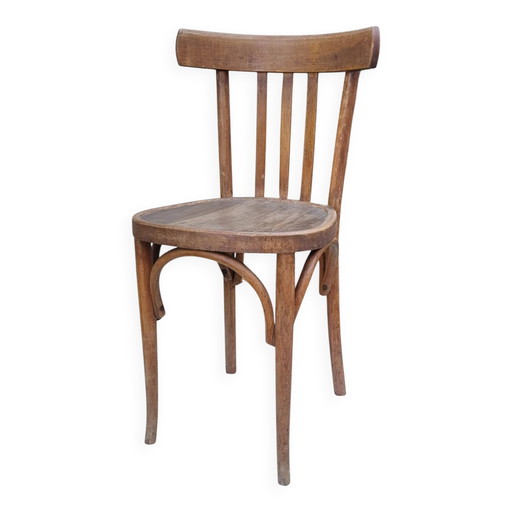 Bistrostuhl aus Bugholz im Thonet/Baumann-Stil, Frankreich, Mitte des 20. Jahrhunderts.