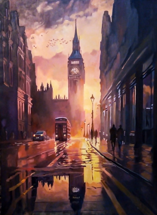 Artist painting - Dimitar Stankov - London