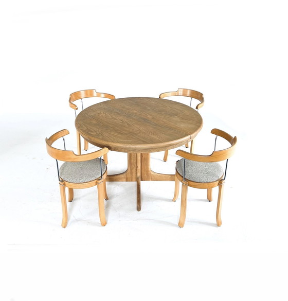 Image 1 of Vintage Extendable Oak Dining Table '60s