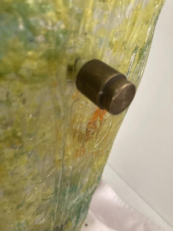 Applique da parete in vetro smerigliato verde e giallo in stile brutalista – Glass (photo 9 of 13)